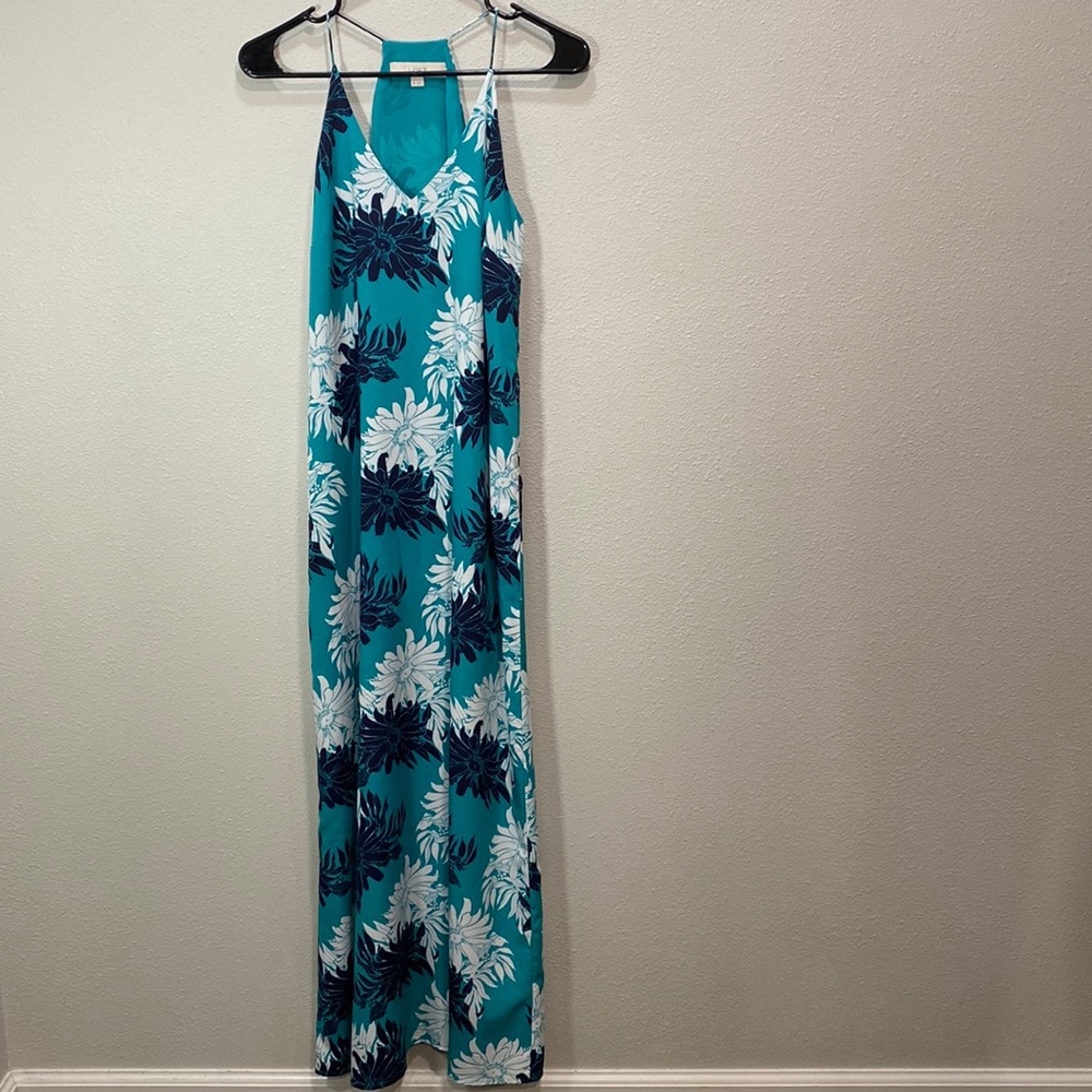 Loft floral maxi dress halter chiffon